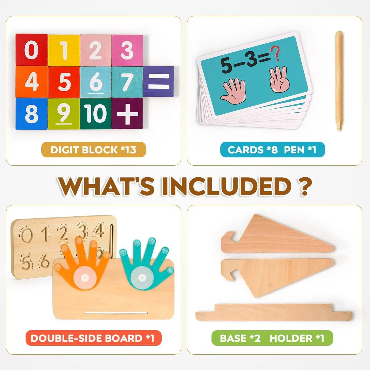 Double-Sided Finger Tracing Board | Montessori Learning Toy