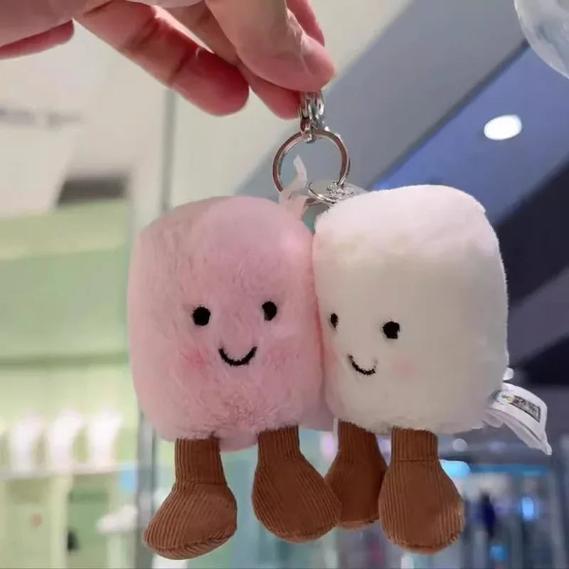 Two Tone Cat Plush Keychain Soft Candy Bag Pendant Doll
