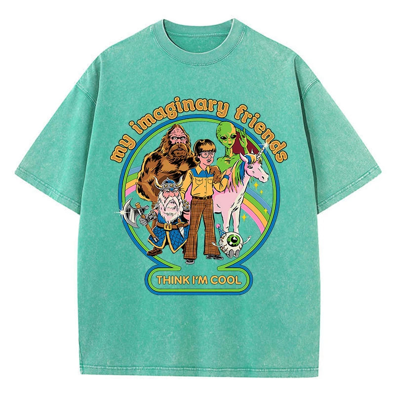 Washed Retro Men's Oversized T-Shirt | Soft Cotton Casual Tee