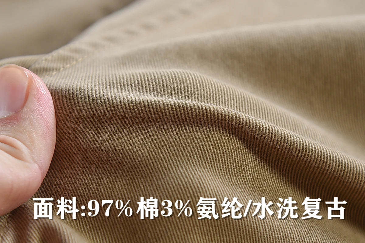 Slim-Fitting Men's Casual Cargo Pants | Pure Cotton Comfort