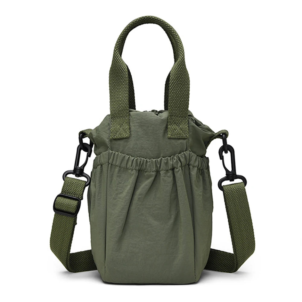 Women's Water-Resistant Crossbody Bag with Phone Pocket & Bottle Holder