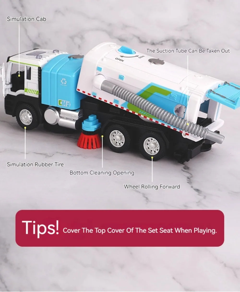 Electric Vacuum Cleaner Garbage Truck Model Toy for Kids