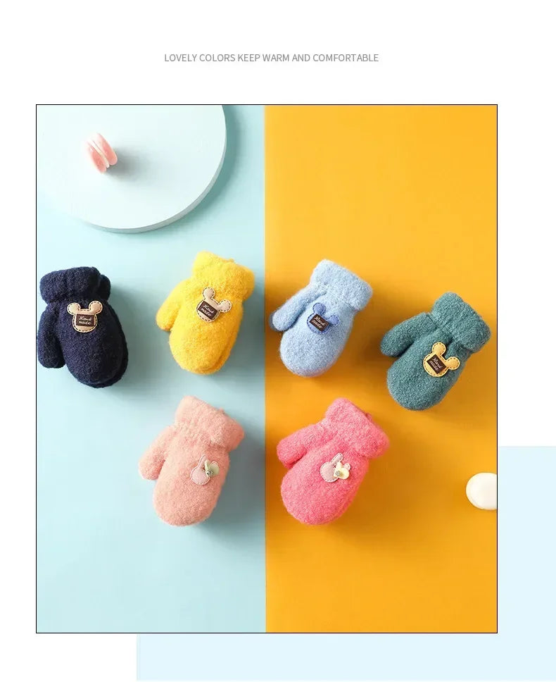 Warm Winter Mittens for Kids | Plush Mohair Gloves for Girls & Boys