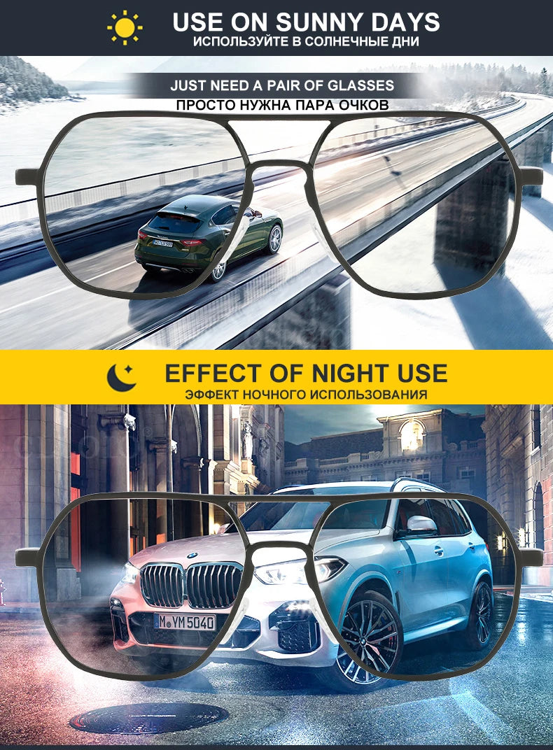 Fashionable Photochromic Polarized Sunglasses for Men & Women