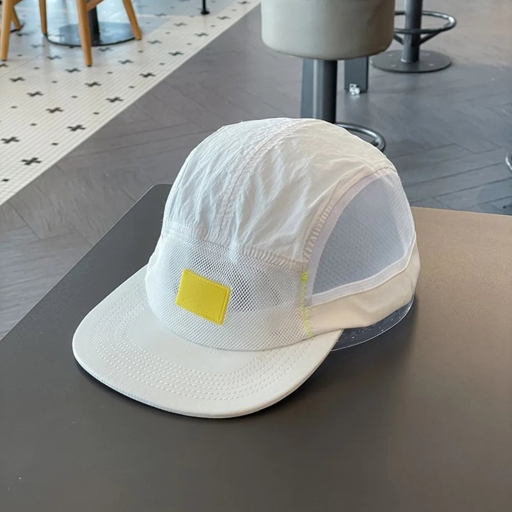 Vintage 5 Panel Men Women Baseball Cap Quick Dry Waterproof Mesh for Running Camping Outdoor Streetwear Fashion