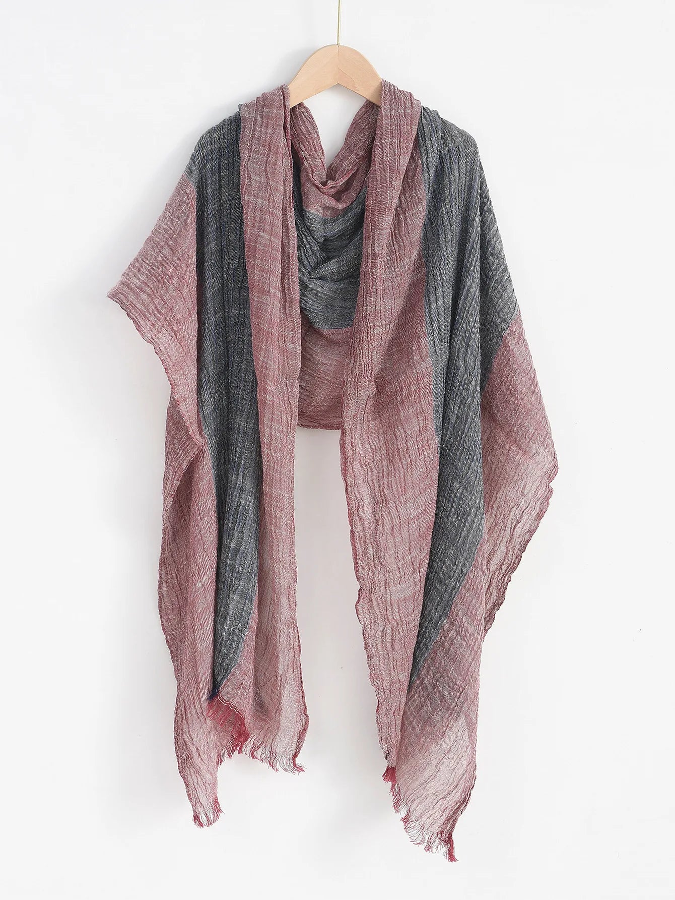 Fashionable Men's Cotton Linen Scarf | Warm Striped Neckerchief