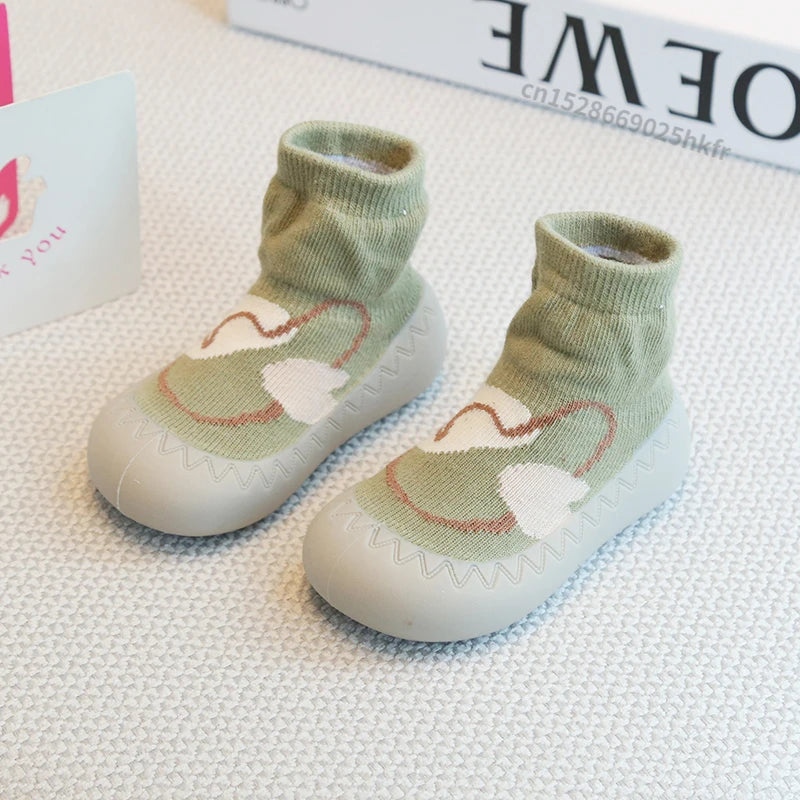 Cute Cartoon Baby Socks Shoes | Soft Rubber Sole for First Walkers