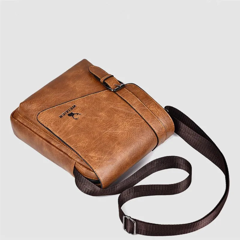 Bolso Bandolera Casual Vintage para Hombre | Elegante Bandolera de Cuero PU