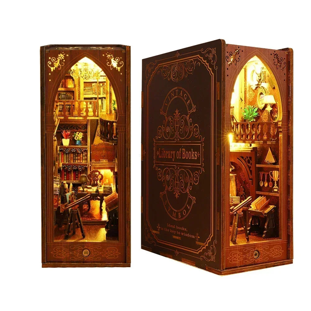 Kit de rincón de lectura de castillo en miniatura para montar | Encantadora experiencia de manualidades