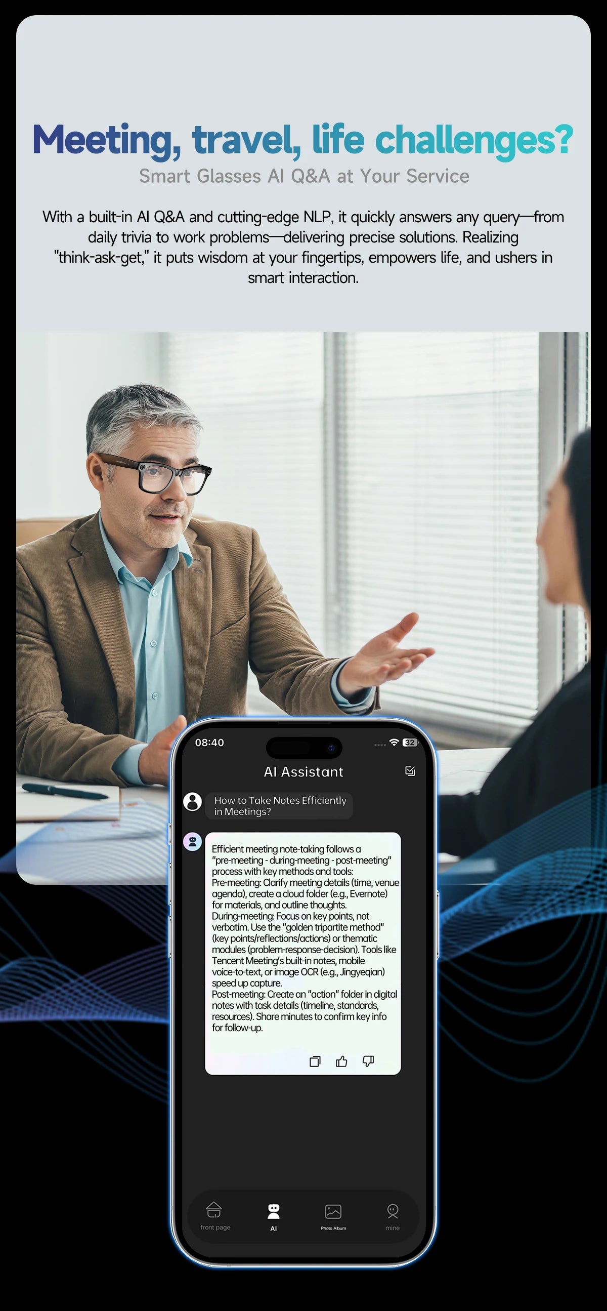 Smart Glasses with HD Video Recording & AI Features | Mixed Reality Eyewear