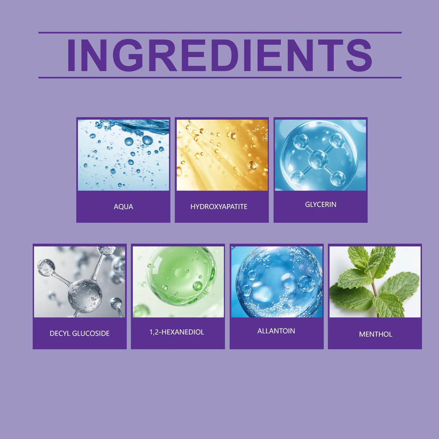 9D Purple Tooth Mousse WHITENING FOAM TOOTHPASTE 10% Hydroxyapatite Fresh Breath Travel Teeth Whitening Stain Removal Oral Care