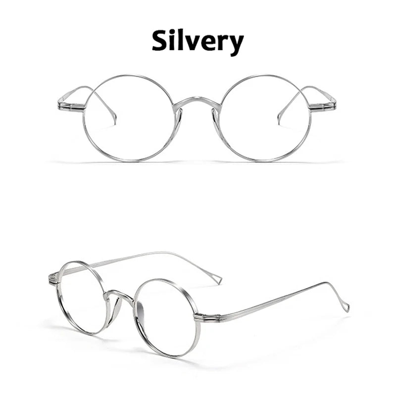Ultra-Light Titanium Round Glasses Frames | Retro Unisex Eyewear