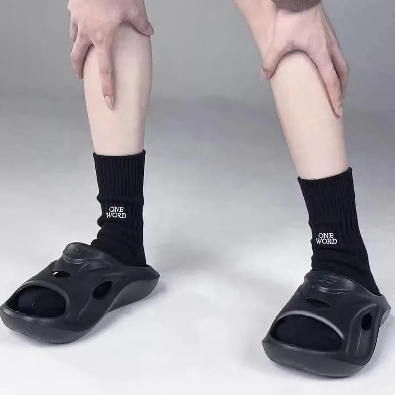 Men's Vintage Knitted Medium Tube Sports Socks | Thick Comfort