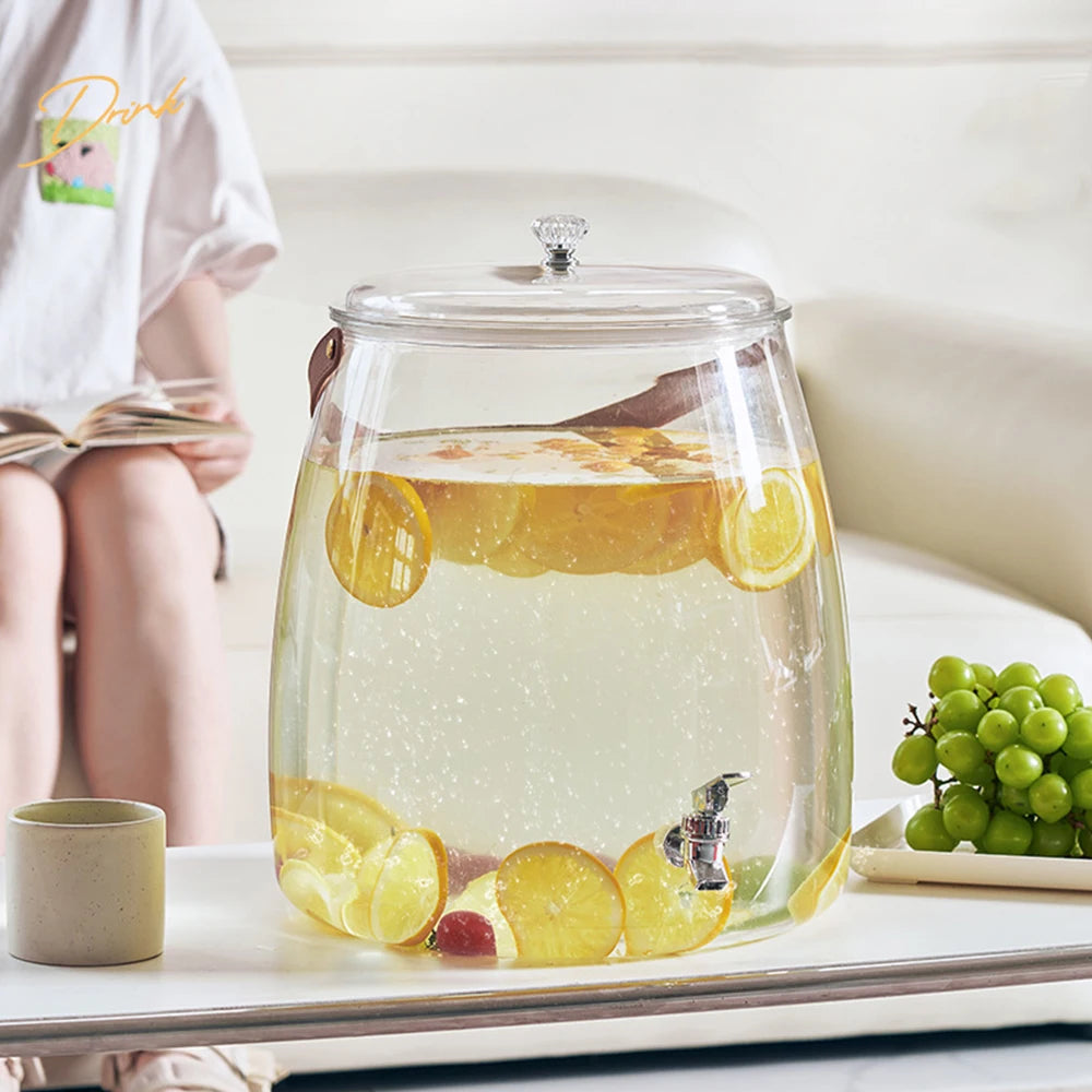 Large Capacity Summer Cold Water Kettle with Tap | Versatile Beverage Dispenser