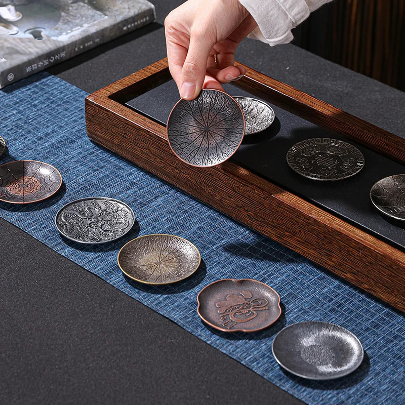 Zen Antique Coasters | Elegant Heat Insulation Tea Accessories