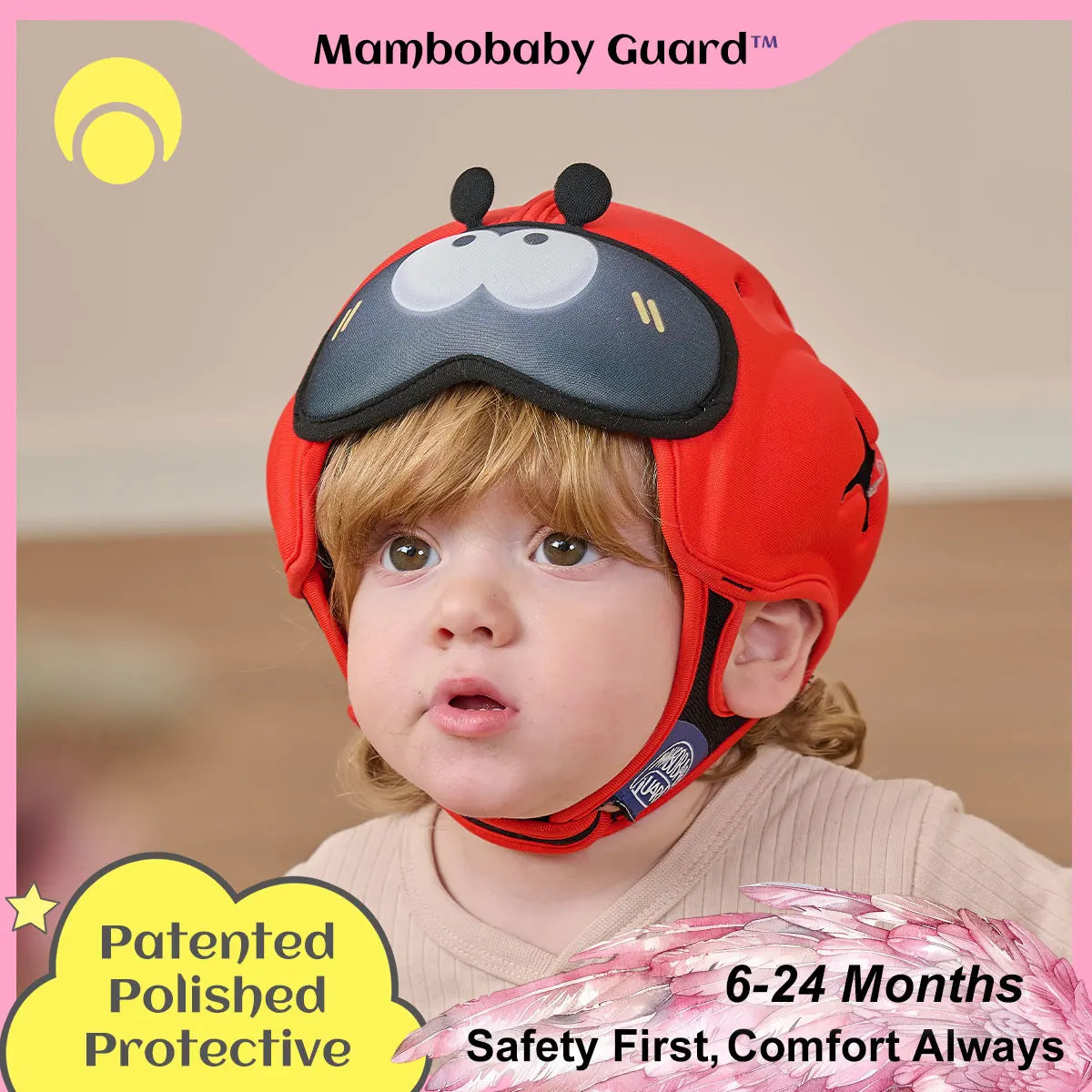 Cute Ladybug Baby Helmet | Safe Anti-Shock Headgear for Infants