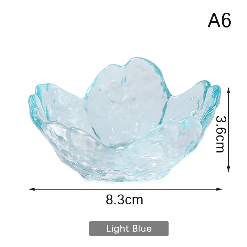 Elegant Cherry Blossoms Seasoning Plate | Nordic Glass Dish