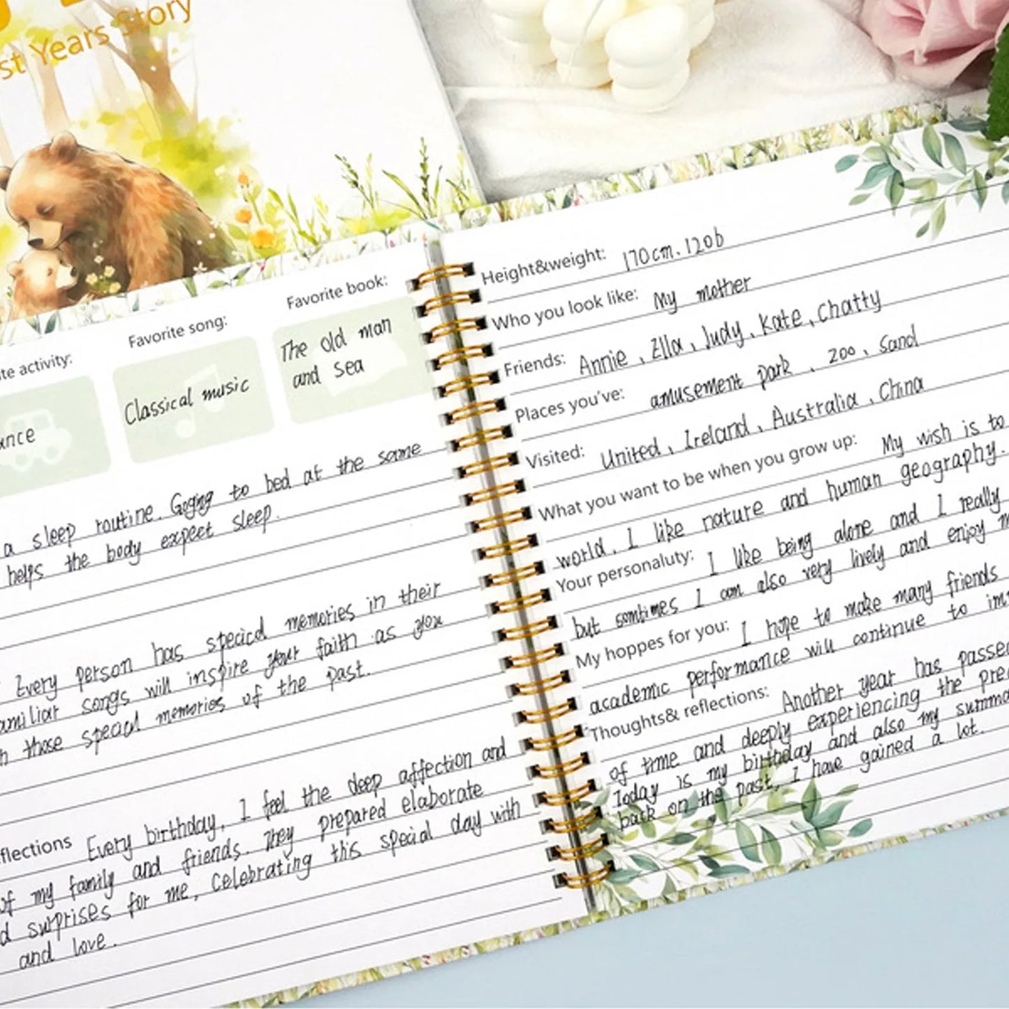 Baby Memory Book | Keepsake Pregnancy Diary for Growth Milestones