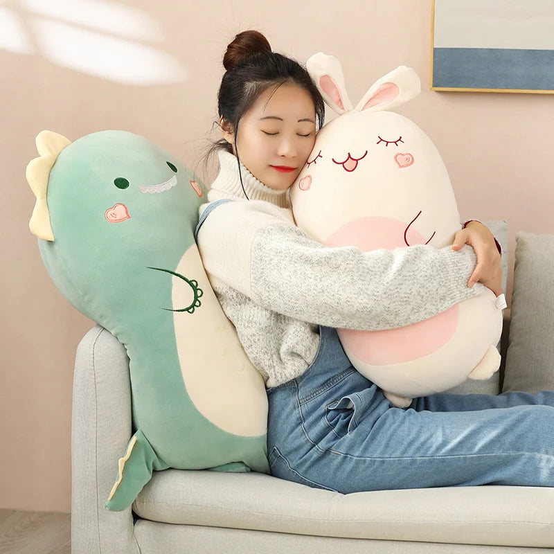 Kawaii Animal Plush Toy | Soft Dinosaur & Shiba Inu Pillows