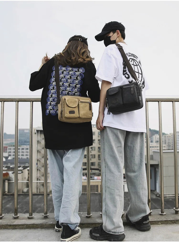 Men's Retro Canvas Shoulder Bag | Stylish Casual Messenger