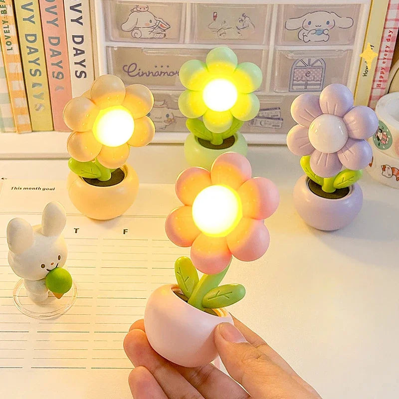 Bonita mini lámpara de noche floral | Encantadora decoración de dormitorio infantil