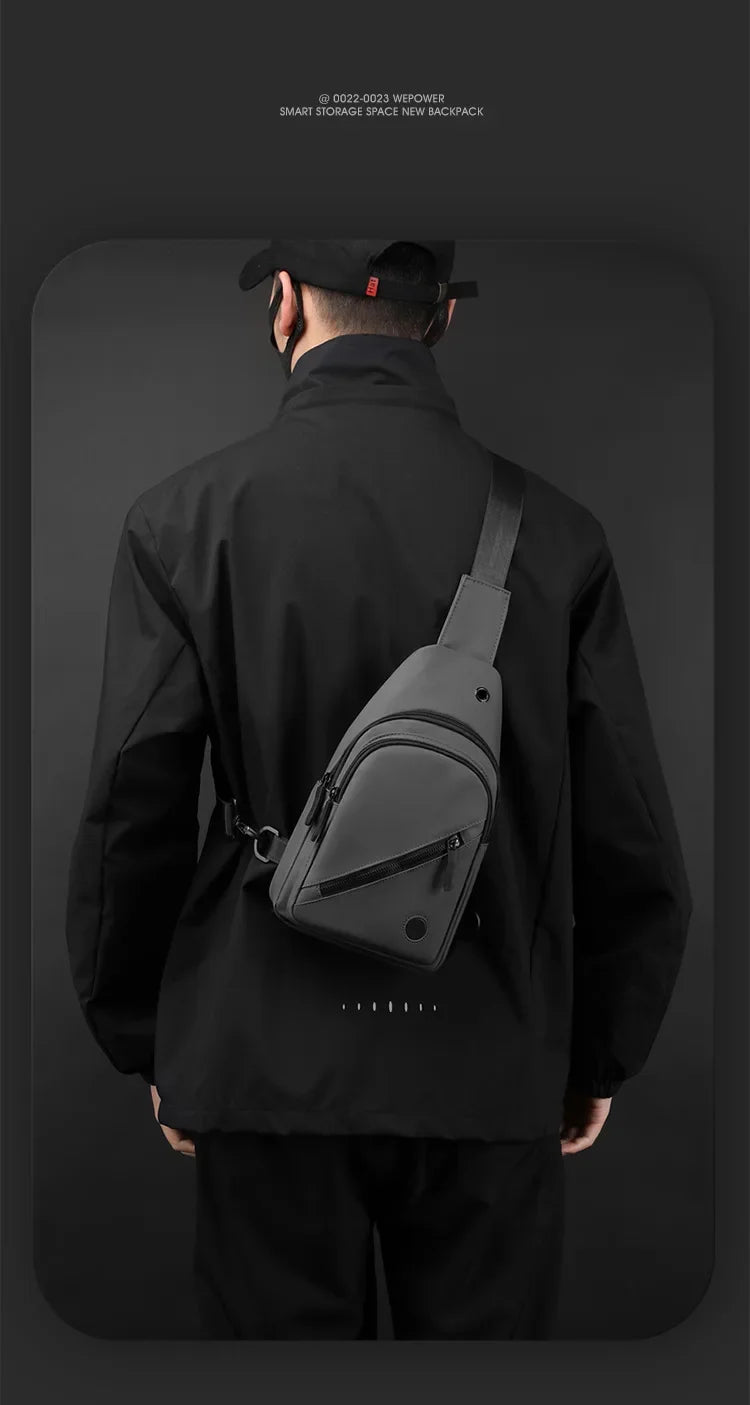 Lightweight Men's Chest Bag | Versatile Nylon Crossbody Sling