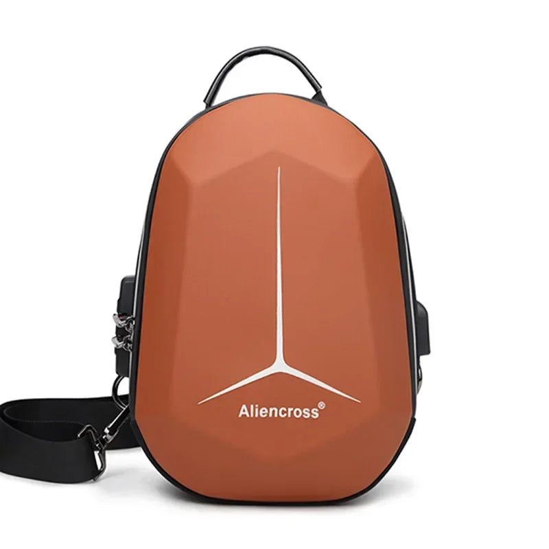 Designer Anti-theft Lock Crossbody Bag USB Charging Travel Shoulder Bag High Quality Messenger Bags Male Waterproof Chest Bag