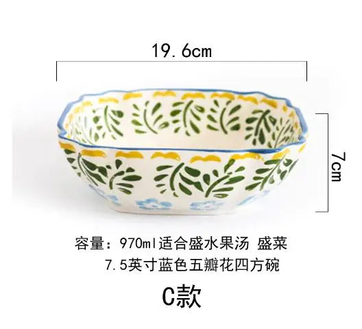 Japanese Style Ceramic Dining Set | Elegant Lemon Collection