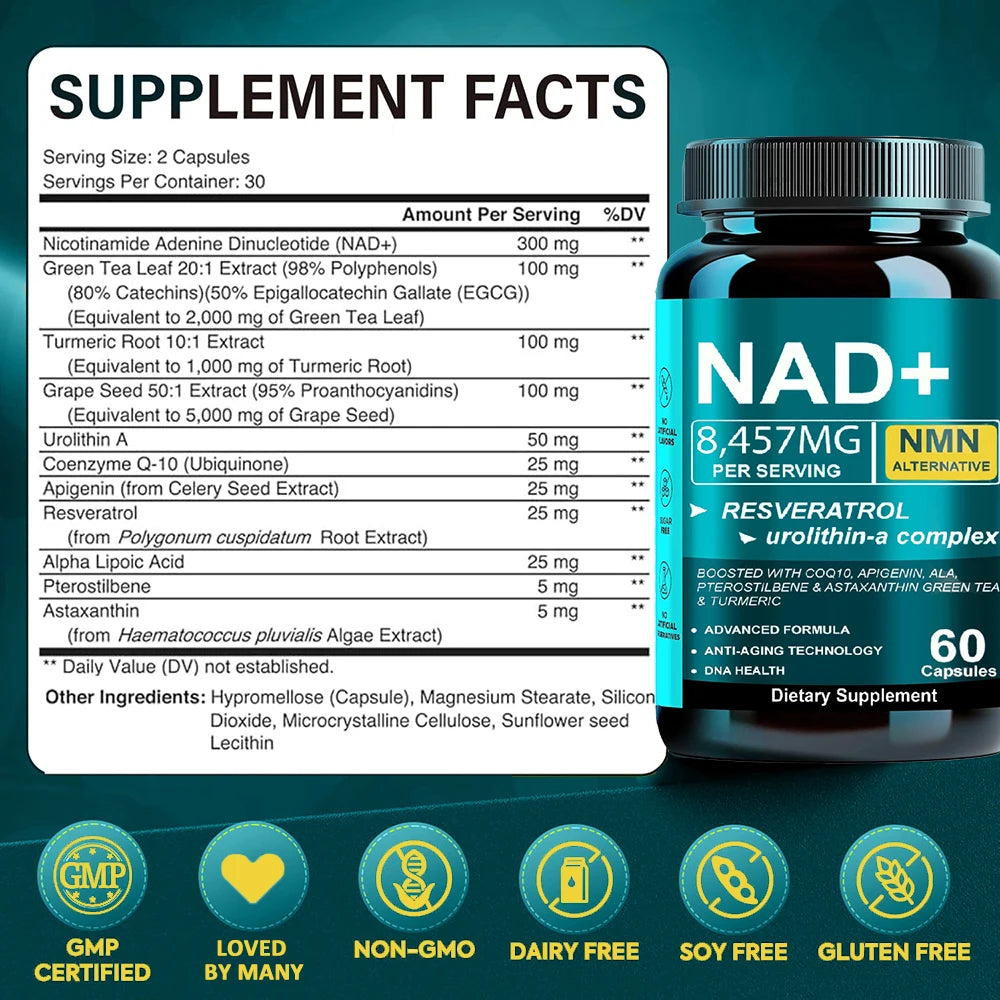 Liposomal NAD+ Supplement for Energy, Focus & Anti-Aging Support