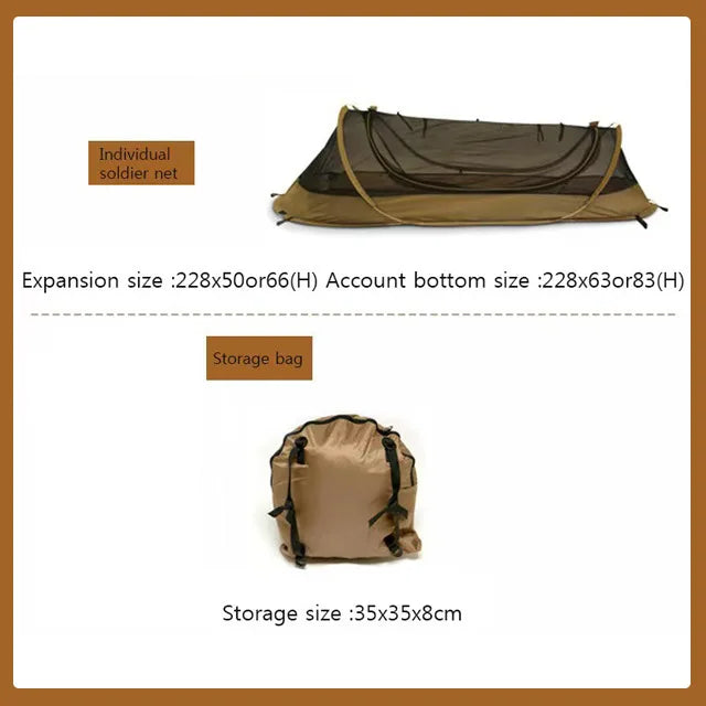 Rainproof Tactical Outdoor Camping Tent | Foldable Hiking Shelter
