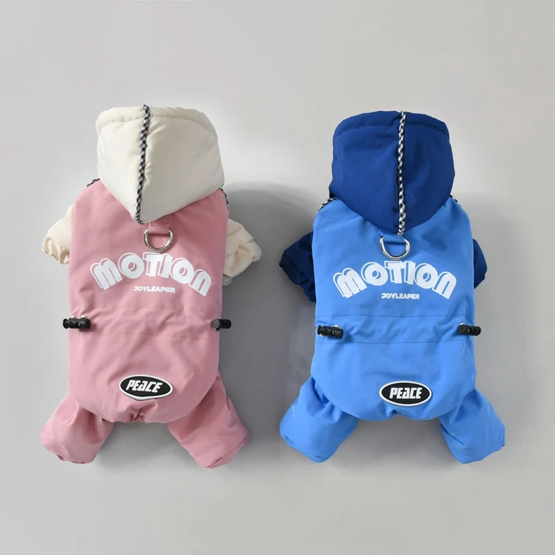 Winter Dog Hoodie Overall | Cozy Snowsuit for Small & Medium Breeds
