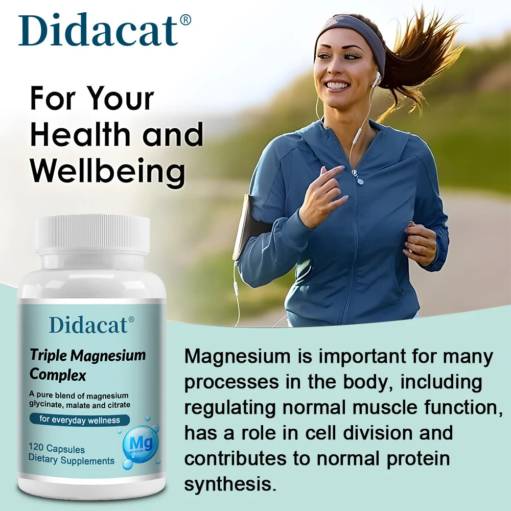 Triple Magnesium Complex Capsules | Bone Strength & Relaxation Support