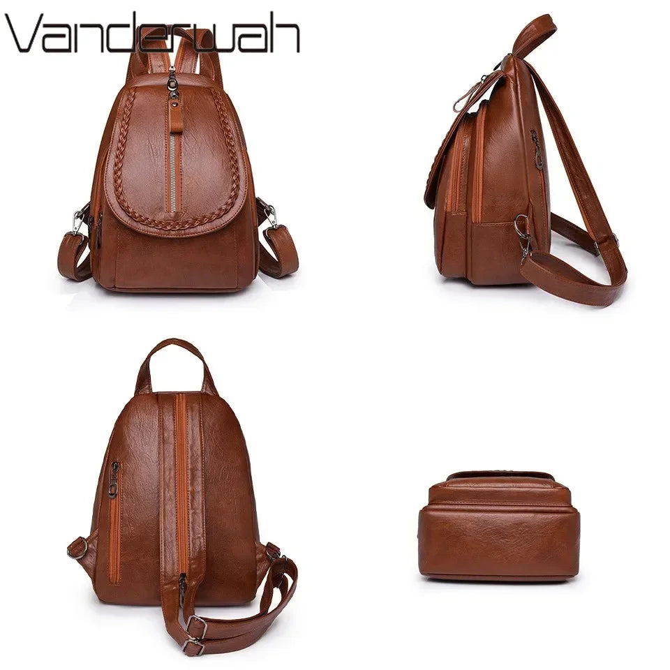 Stylish Women's Leather Backpack | Chic Travel Bag for All Occasions