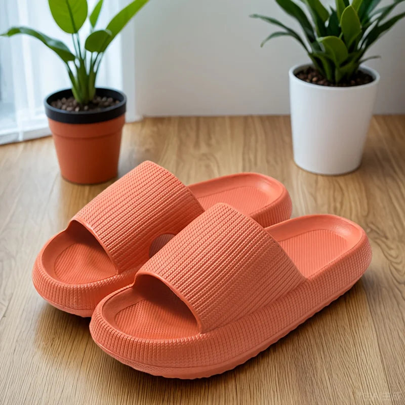 Thick-Soled Cool Indoor Slippers for Couples | Summer Comfort