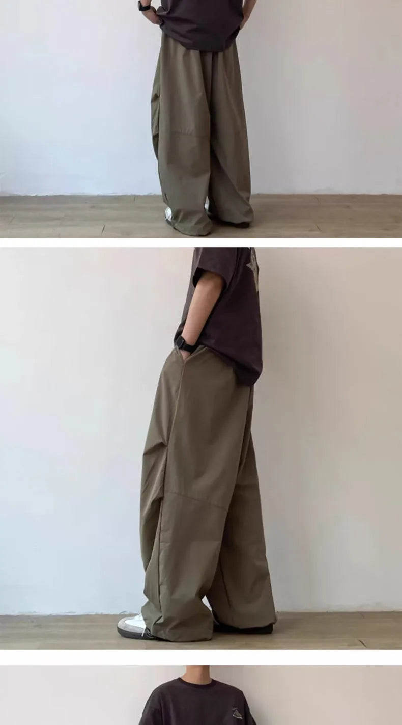 Summer Vintage Baggy Wide-Leg Pants for Men and Women