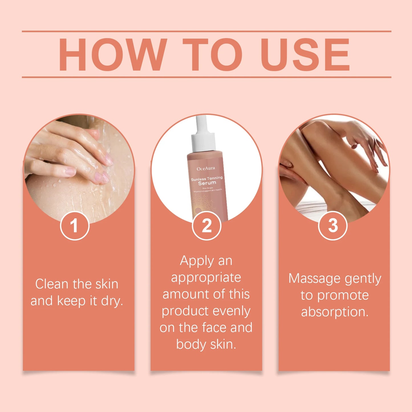 Sunless Self Tanning Drops | Long Lasting Natural Tan Serum