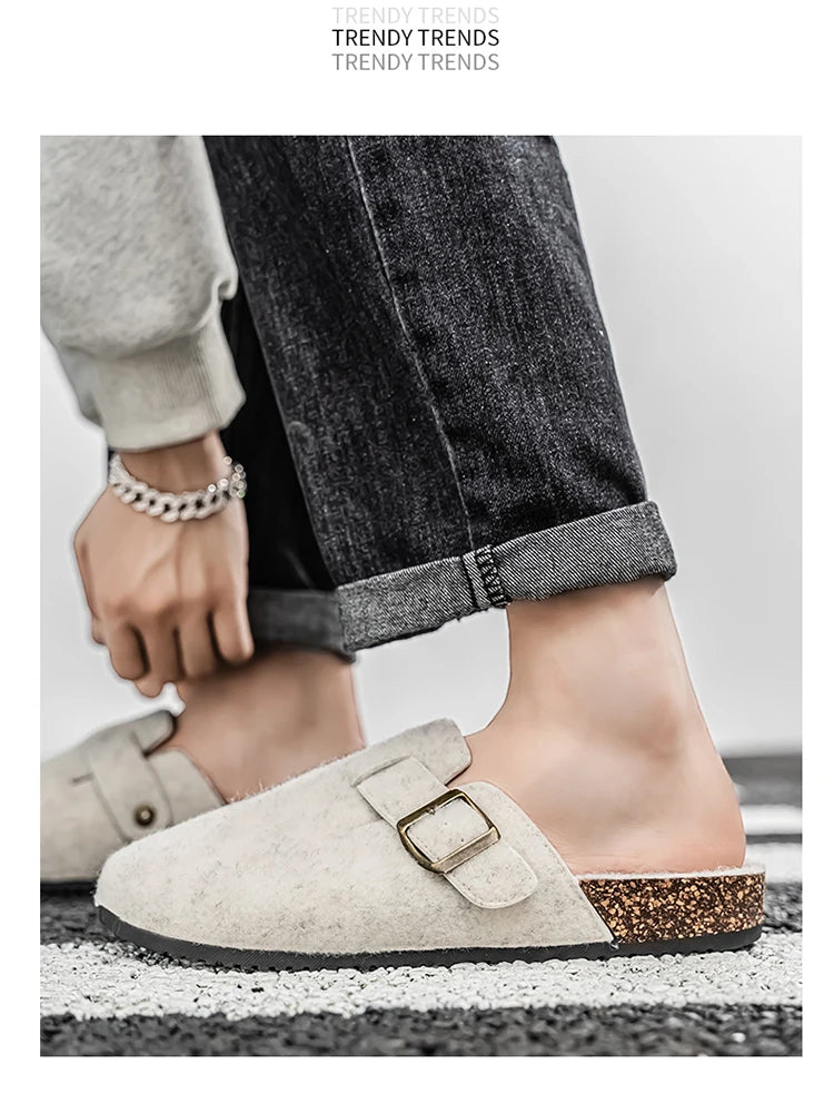 Plush Winter Clogs | Stylish Slip-On Cork Slippers for All