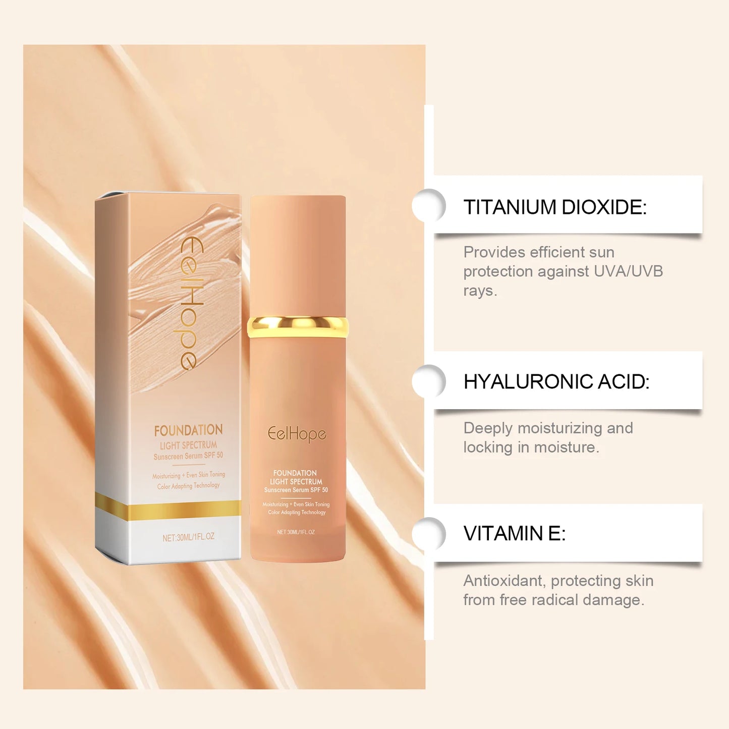 Skin-Nourishing Natural Finish Foundation | Moisturizing Concealer