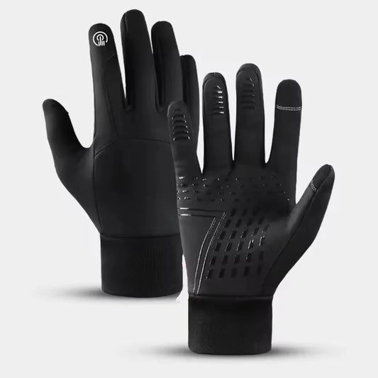 Guantes de ciclismo cálidos, cortavientos y táctiles para otoño e invierno