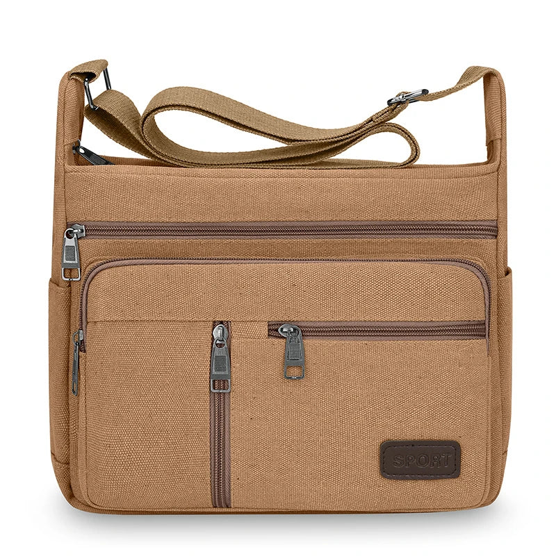Stylish Men’s Canvas Shoulder Bag | Quality Casual Tote & Messenger