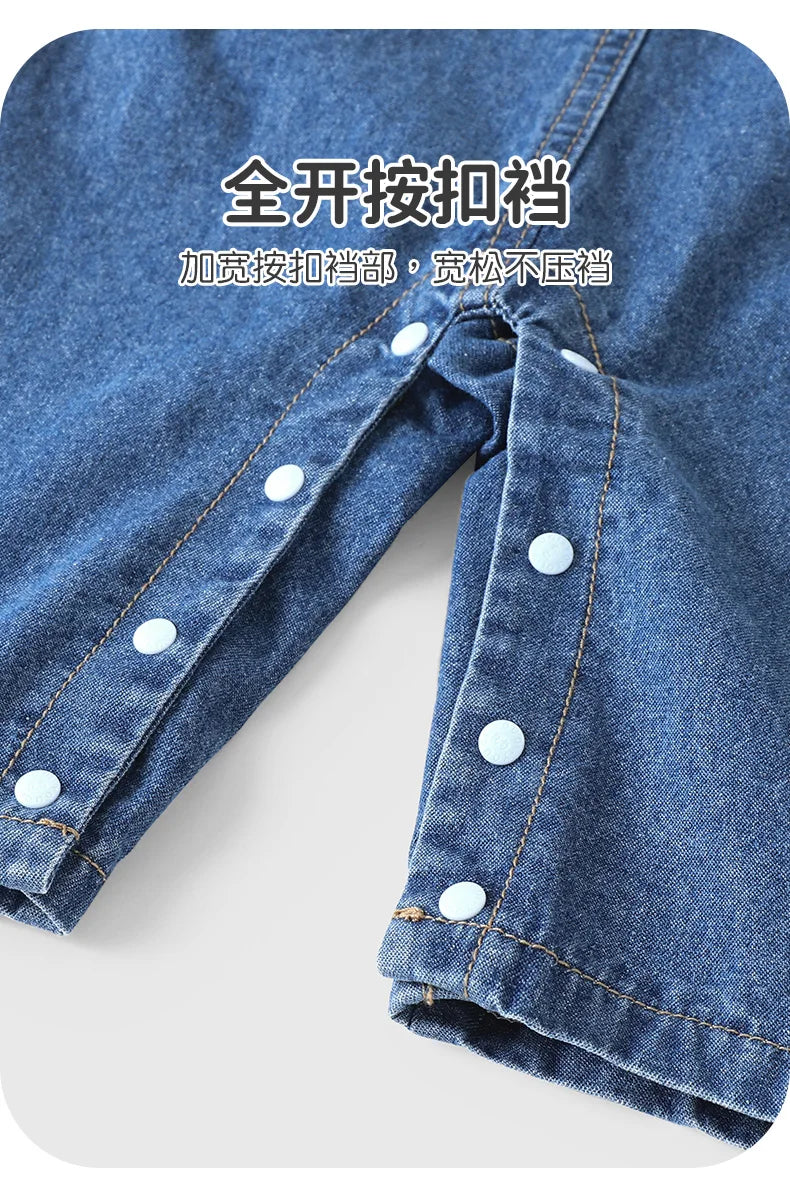 Baby Girl Denim Overalls | Stylish Spring & Autumn Jumpsuit