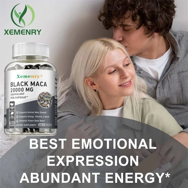 Black Maca Root Capsules | Enhance Energy & Reproductive Health