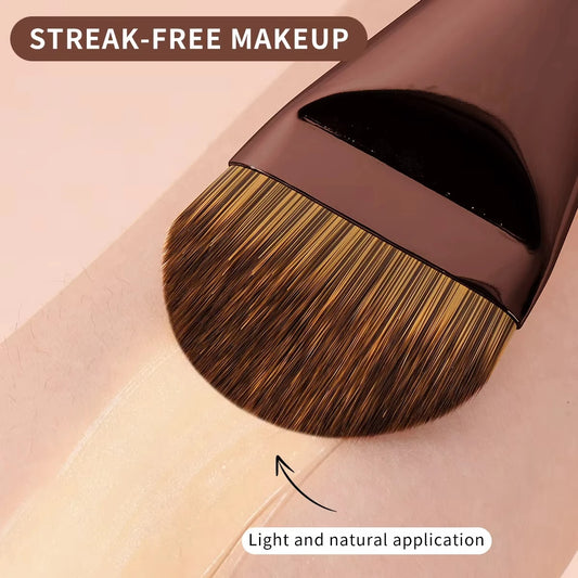Set de 2 brochas de maquillaje sintéticas ultrasuaves para un look impecable