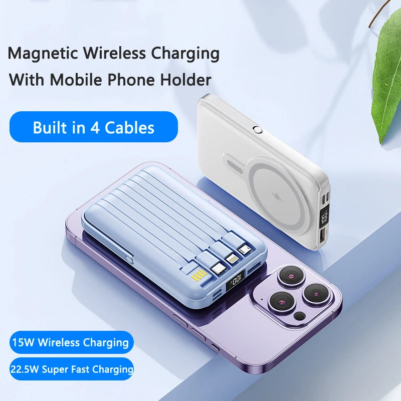 20000mAh Magnetic Wireless Power Bank | Fast Charging & Portable