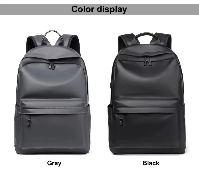 Stylish PU Leather Backpack for Men | Versatile School & Laptop Bag