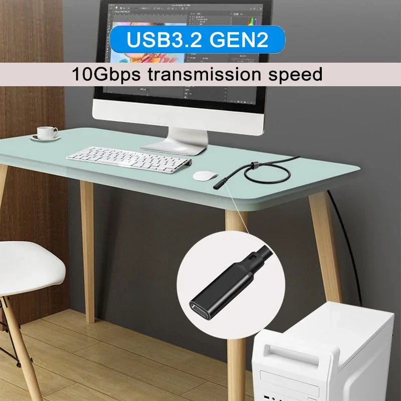 USB Type-C Extension Cable 10Gbps | High-Speed Charging & Data