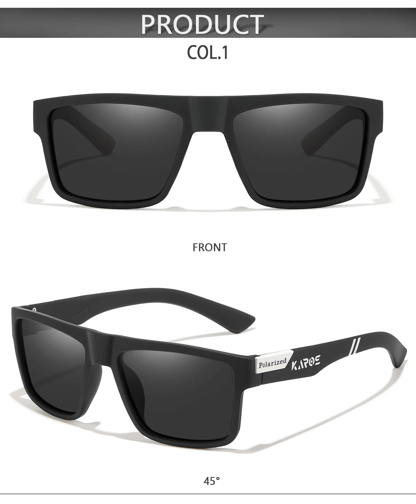 KAROS 2Pcs Polarized Sport Glasses Set for Men & Women UV400 Protection Eyewear for Fishing Cycling Driving Travel & Hiking YZ23
