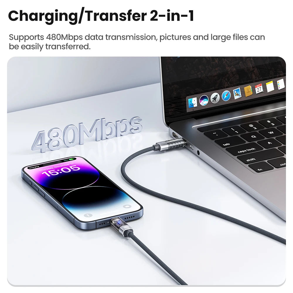 100W USB-C to USB-C Cable | Fast Charging & Data Transfer