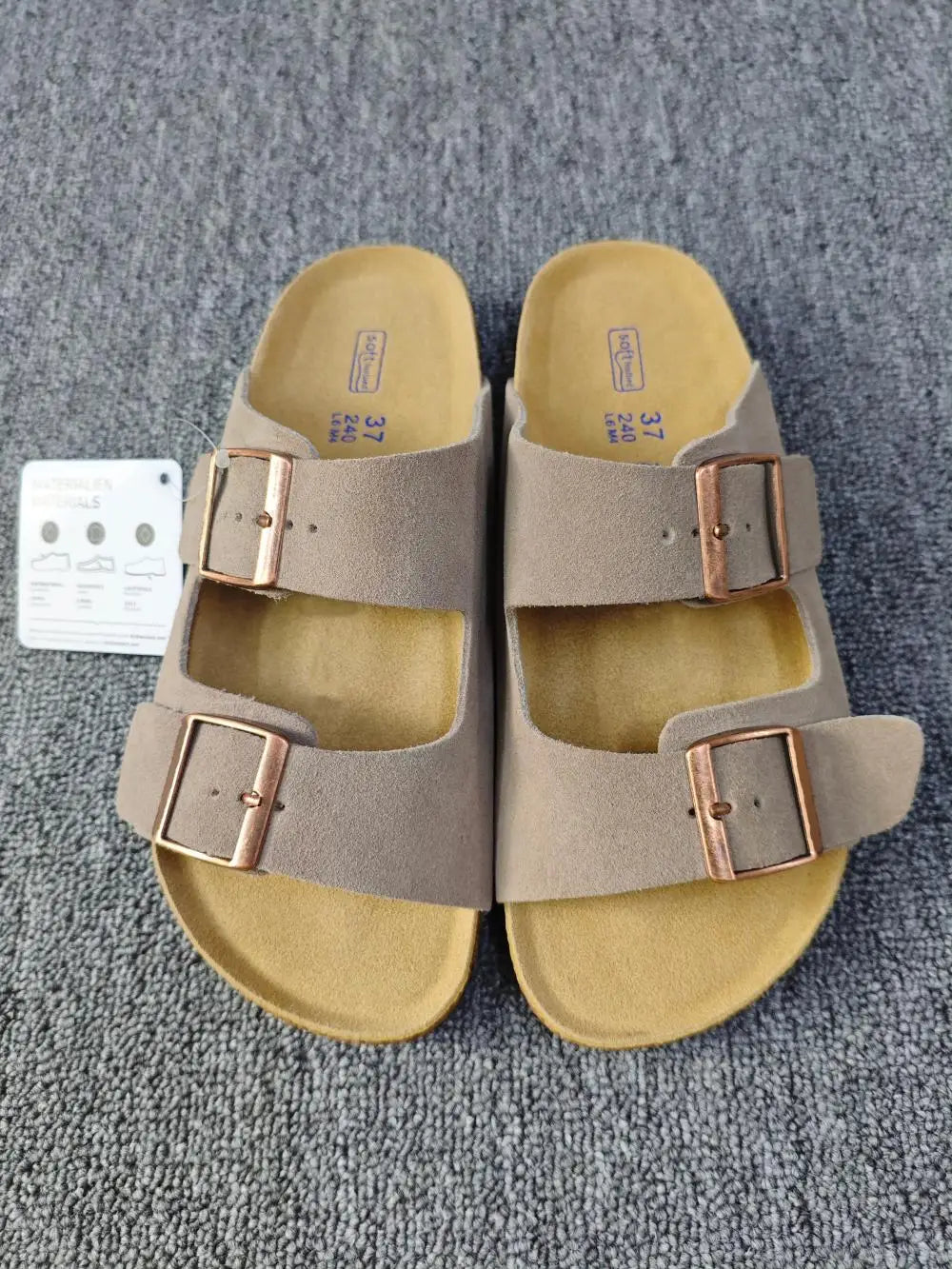 Unisex Double Buckle Flat Beach Slide Sandals | Casual Summer Comfort