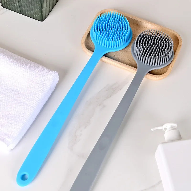 Silicone Shower Brush | Exfoliating Back Bath Brush for Smooth Skin